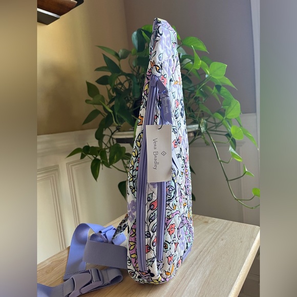 NWT Vera Bradley Essential Sling Backpack ~ MADDALENA PAISLEY ~ Full Size Cotton - Picture 4 of 10